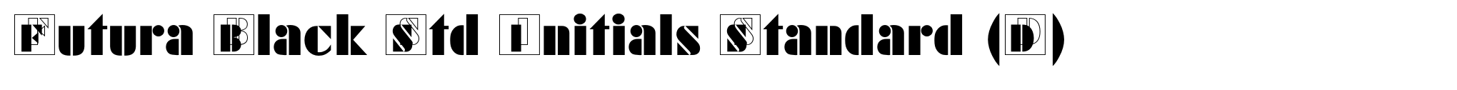 Futura Black Std Initials Standard (D) image
